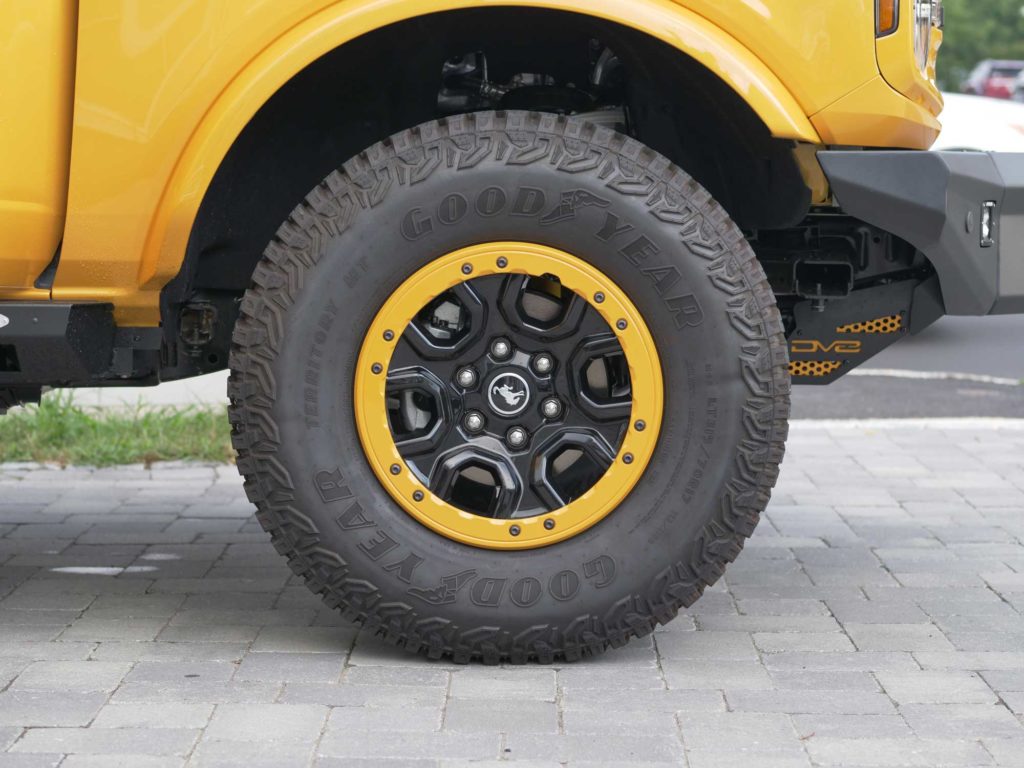 Orange Bronco Painted to Match Wheel Rings