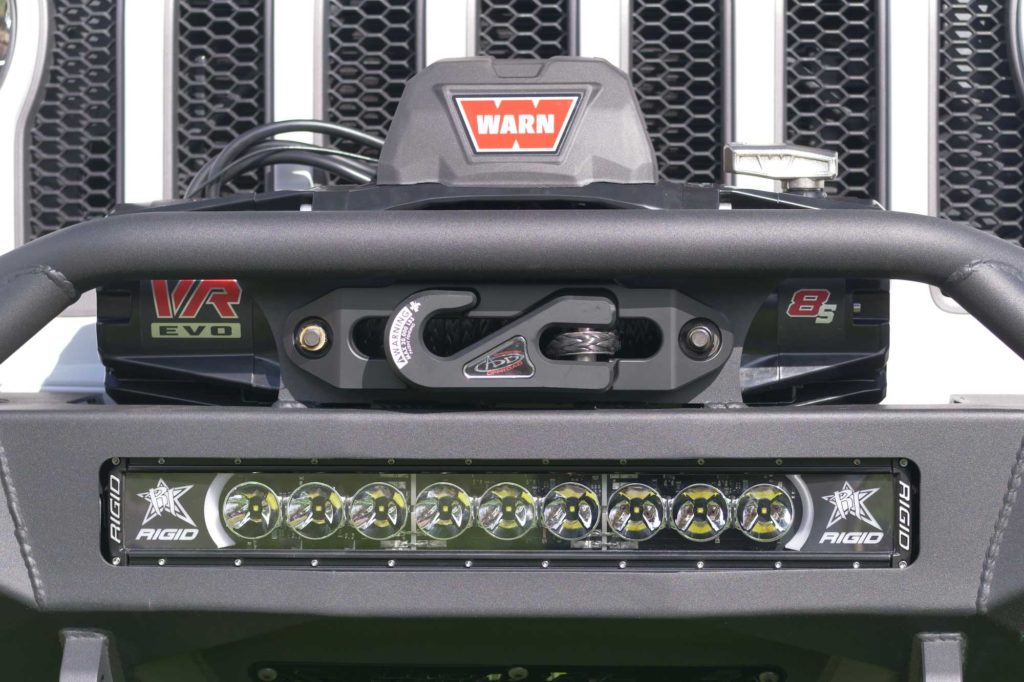 Jeep Warn Winch & Rigid Light Bar