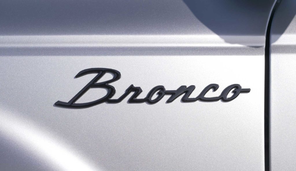 Matte Silver Bronco Badge