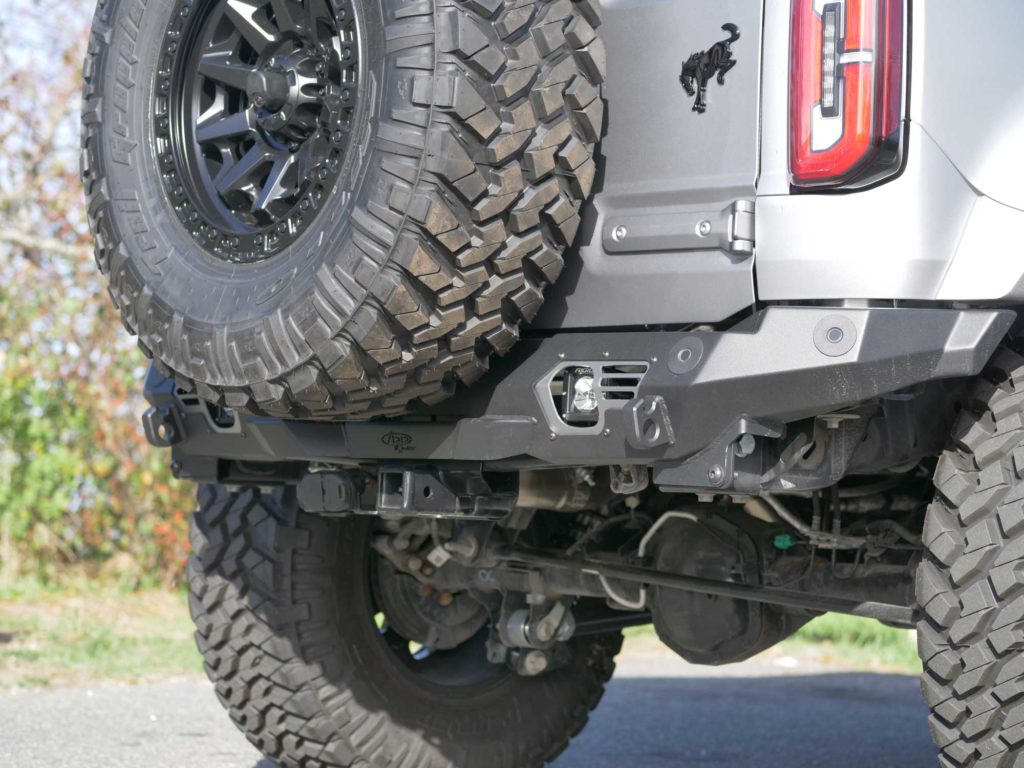 Matte Silver Ford Bronco Rear Bumper