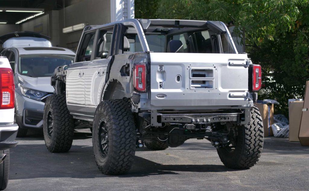 Silver Bronco with Panels Off