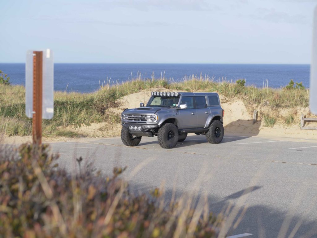 Custom Ford Bronco Scenic Shot at Beach